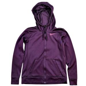 Nike Dri-FIT Full Zip Jacket Size XS Plum Purple Hoodie Athletic Activewear